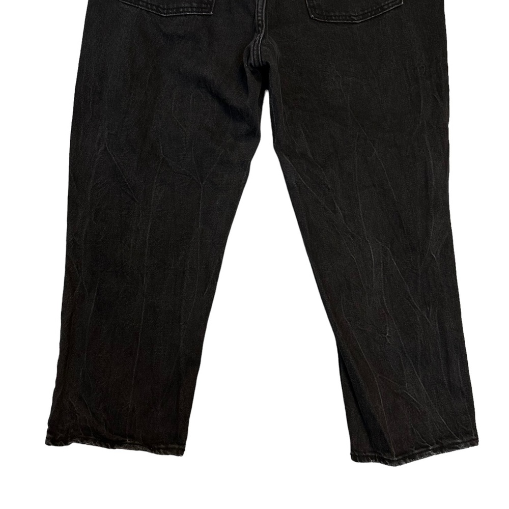 Old Navy | High Rise Slouchy Straight Jeans Black Button Fly Size 16‎ - Picture 7 of 13